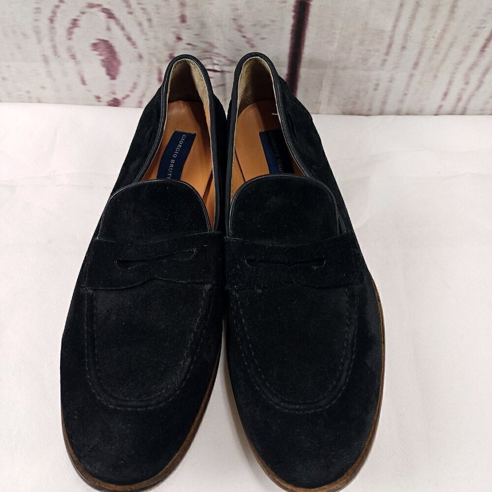 Giorgio Brutini 249371 Mens Black Suede Slip-On Dress Casual Shoes Size 10M - Picture 5 of 15